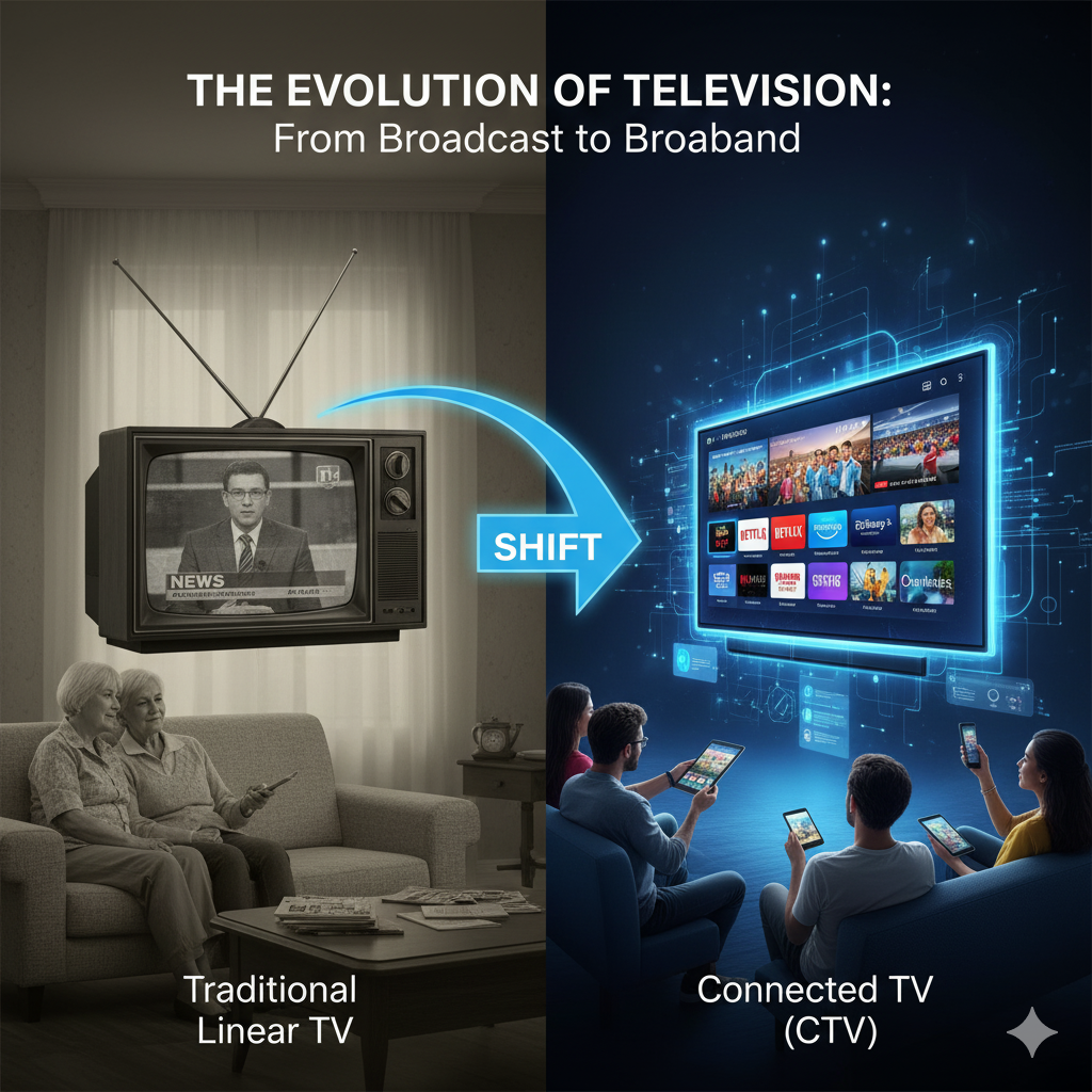 Shift to CTV from traditional Tv Viewing is now.