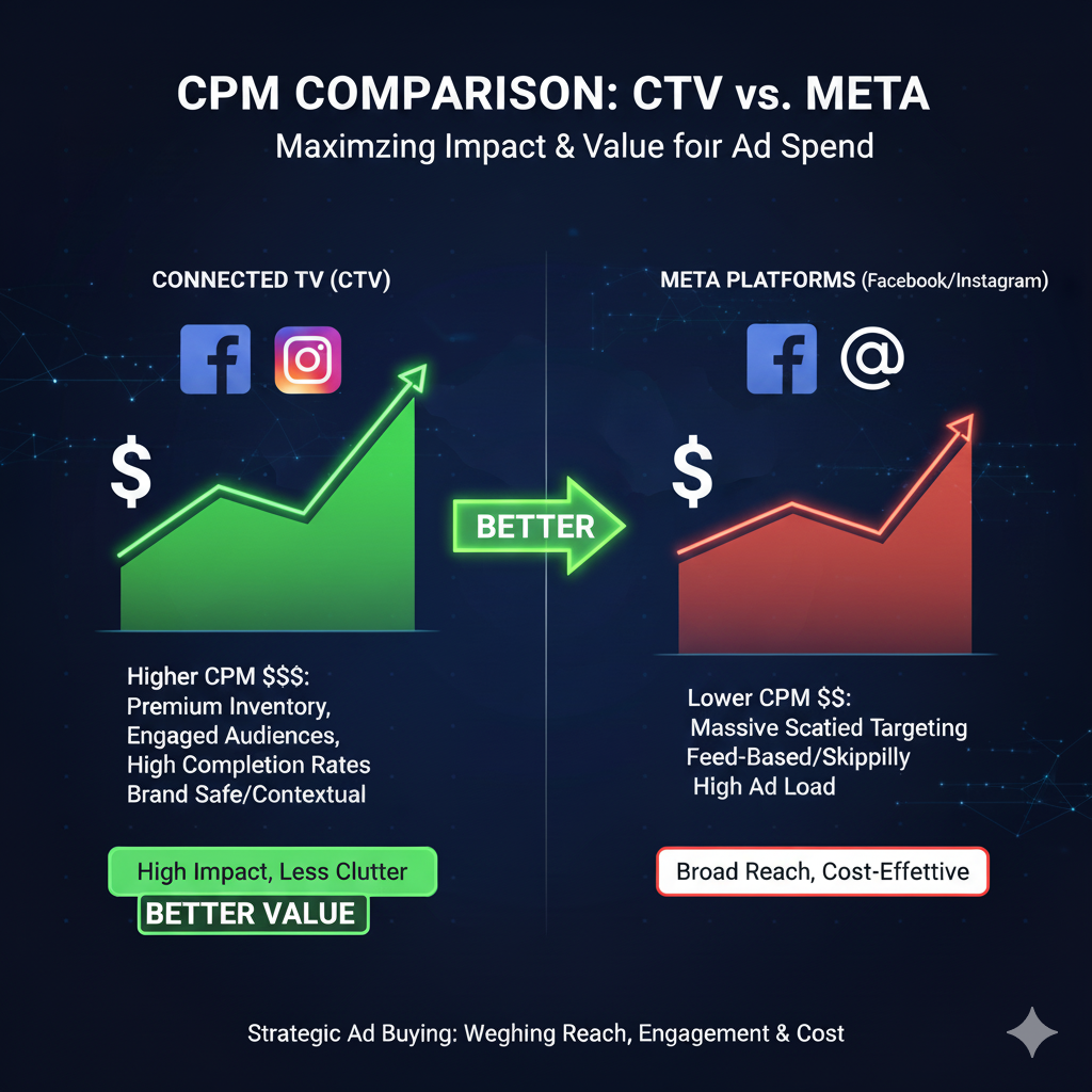 Tv Advertising Costs UK Compare the CPM's V Meta SmartAds - No Wastage Advertising