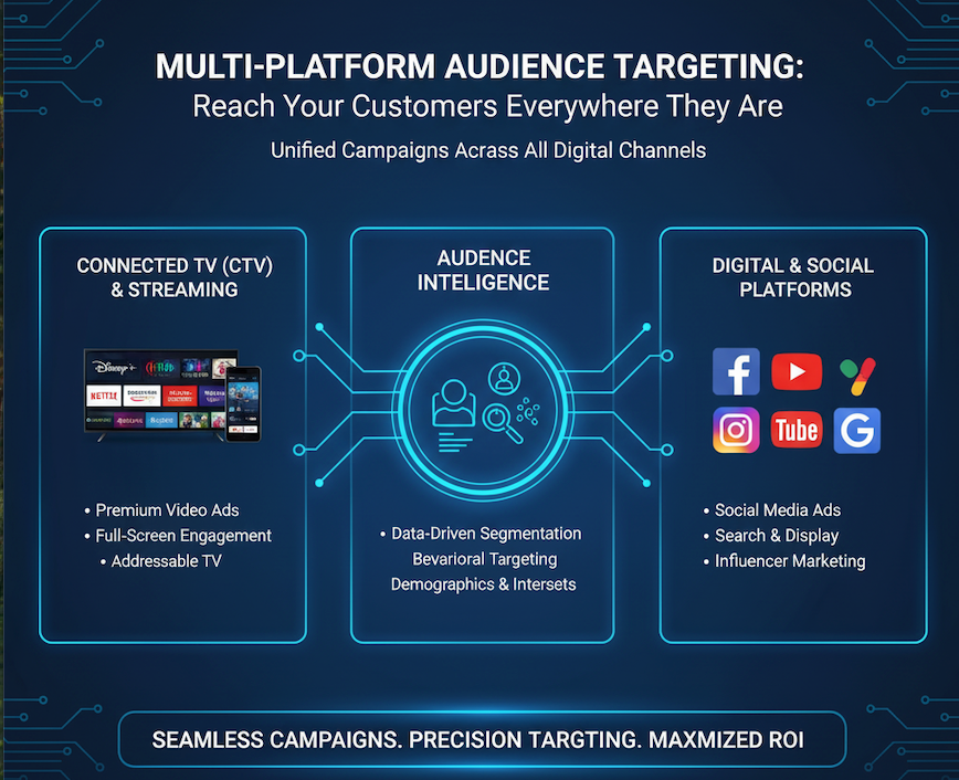 Target more specific audiences across multi platforms and streaming channels