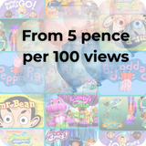 Sky VOD  KIDS Video on Demand TV Advertising costs Jan to July £0.05p per 100 views