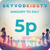 Sky VOD  KIDS Video on Demand TV Advertising costs Jan to July £0.05p per 100 views