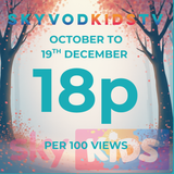 Sky VOD KIDS Video on Demand TV Advertising costs Oct to Dec 19th £0.18p per 100 views