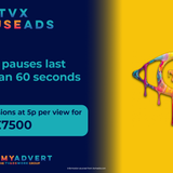 ITVX PAUSE ADS TV Advertising Costs - 5 pence per view