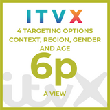 ITVX TV Advertising Costs BVOD Streaming Channels 6 pence per view. Genre, Region, Gender & Age