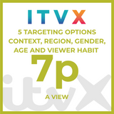 ITVX TV Advertising Costs BVOD Streaming Channels 7 pence per view. Genre, Region, Gender, Age & Viewer Habit