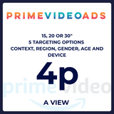 Prime Video 4p Per View TV Advertising Costs - Target your next Customer in Q4