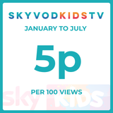 SKY VOD Media Kids TV Advertising Costs Jan to July 0.005p per view