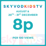SKY VOD Media Kids TV Advertising Costs August less than 1p price per view
