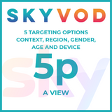 SKY VOD TV Advertising with 5 Targeting Options at Just 5p per View!