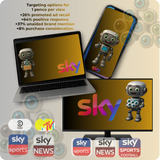 Sky Digital Online Advertising UGC Ad Space for Sky Webs and Apps 1 pence per view