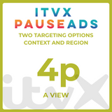 ITVX PAUSE ADS TV Advertising Costs -  4 pence per view