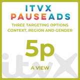 ITVX PAUSE ADS TV Advertising Costs - 5 pence per view