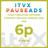 ITVX PAUSE ADS TV Advertising Costs - 6 pence per view