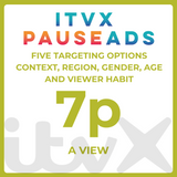 ITVX PAUSE ADS TV Advertising Costs - 7 pence per view